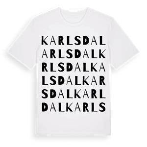 Karlsdal ordlek t-shirt – ekologisk bomull t-shirt från PinShirt