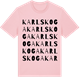Pink Cotton t-shirt med Karlskoga ordlek t-shirt