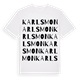 White t-shirt med Karlsmon ordlek t-shirt