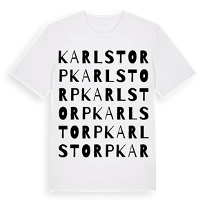Karlstorp ordlek t-shirt – ekologisk bomull t-shirt från PinShirt