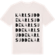 Vintage White t-shirt med Karlsudde ordlek t-shirt