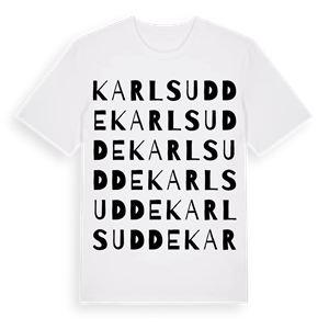 Karlsudde ordlek t-shirt – ekologisk bomull t-shirt från PinShirt