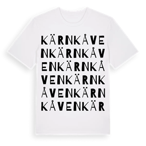 Kärnkåven ordlek t-shirt – ekologisk bomull t-shirt från PinShirt