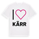 White t-shirt med Jag älskar Kärr t-shirt stort tryck