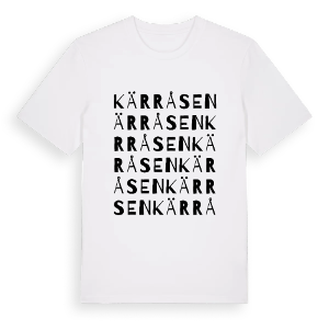 Kärråsen ordlek t-shirt – ekologisk bomull t-shirt från PinShirt