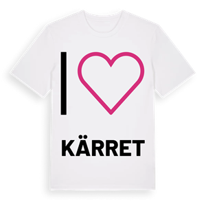 Jag älskar Kärret t-shirt stort tryck – ekologisk bomull t-shirt från PinShirt