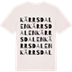 Vintage White t-shirt med Kärrsdalen ordlek t-shirt