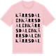 Pink Cotton t-shirt med Kärrsdalen ordlek t-shirt