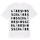 White t-shirt med Kärrsmossen ordlek t-shirt