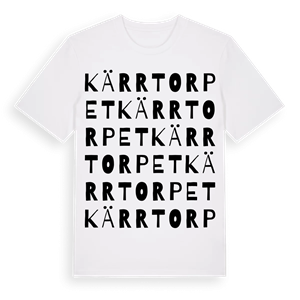 Kärrtorpet ordlek t-shirt – ekologisk bomull t-shirt från PinShirt