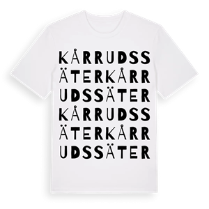 Kårrudssäter ordlek t-shirt – ekologisk bomull t-shirt från Pinshirt
