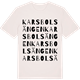 Vintage White t-shirt med Karsbolsängen ordlek t-shirt