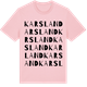 Pink Cotton t-shirt med Karsland ordlek t-shirt
