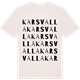 Vintage White t-shirt med Karsvalla ordlek t-shirt