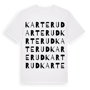 Karterud ordlek t-shirt – ekologisk bomull t-shirt från PinShirt