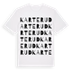 White t-shirt med Karterud ordlek t-shirt