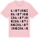 Pink Cotton t-shirt med Kartungen ordlek t-shirt