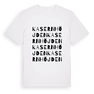 Kasernhöjden ordlek t-shirt – ekologisk bomull t-shirt från PinShirt