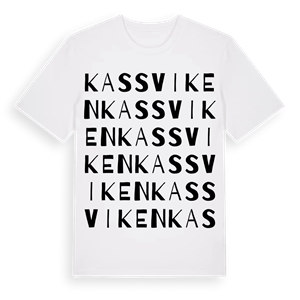 Kassviken ordlek t-shirt – ekologisk bomull t-shirt från PinShirt