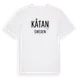 White t-shirt med Kåtan i Sverige t-shirt