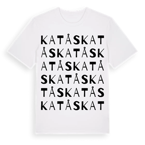Katås ordlek t-shirt – ekologisk bomull t-shirt från PinShirt