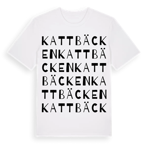 Kattbäcken ordlek t-shirt – ekologisk bomull t-shirt från PinShirt