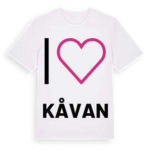 Jag älskar Kåvan t-shirt stort tryck – ekologisk bomull t-shirt från PinShirt