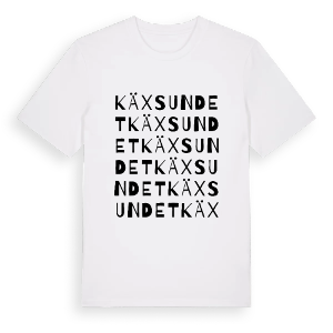 Käxsundet ordlek t-shirt – ekologisk bomull t-shirt från PinShirt