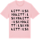 Pink Cotton t-shirt med Kettilsbyn ordlek t-shirt