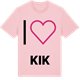 Pink Cotton t-shirt med Jag älskar Kik t-shirt stort tryck
