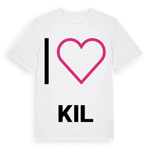 Jag älskar Kil t-shirt stort tryck – ekologisk bomull t-shirt från PinShirt