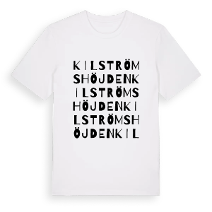 Kilströmshöjden ordlek t-shirt – ekologisk bomull t-shirt från PinShirt