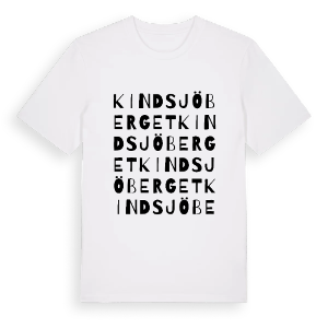 Kindsjöberget ordlek t-shirt – ekologisk bomull t-shirt från PinShirt