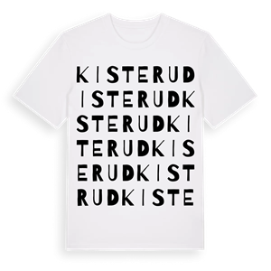 Kisterud ordlek t-shirt – ekologisk bomull t-shirt från PinShirt