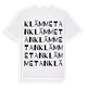 White t-shirt med Klämmetan ordlek t-shirt