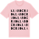 Pink Cotton t-shirt med Klanderud ordlek t-shirt