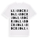 White t-shirt med Klanderud ordlek t-shirt