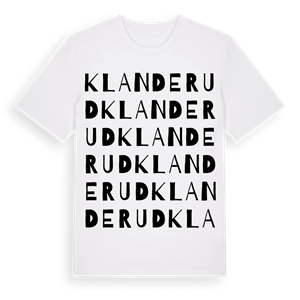Klanderud ordlek t-shirt – ekologisk bomull t-shirt från Pinshirt