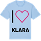 Blue Soul t-shirt med Jag älskar Klara t-shirt stort tryck