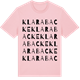 Pink Cotton t-shirt med Klara backe ordlek t-shirt