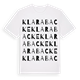 White t-shirt med Klara backe ordlek t-shirt