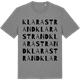 Mid Heather Gray t-shirt med Klara strand ordlek t-shirt