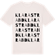 Vintage White t-shirt med Klara strand ordlek t-shirt