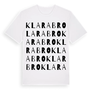 Klarabro ordlek t-shirt – ekologisk bomull t-shirt från PinShirt