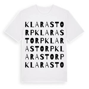 Klarastorp ordlek t-shirt – ekologisk bomull t-shirt från Pinshirt