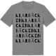 Mid Heather Gray t-shirt med Klarbäcken ordlek t-shirt