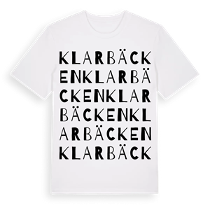 Klarbäcken ordlek t-shirt – ekologisk bomull t-shirt från PinShirt