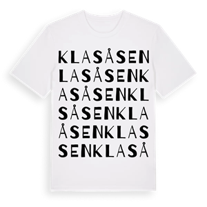Klasåsen ordlek t-shirt – ekologisk bomull t-shirt från PinShirt