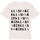 Vintage White t-shirt med Klashagen ordlek t-shirt