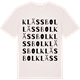 Vintage White t-shirt med Klässbol ordlek t-shirt